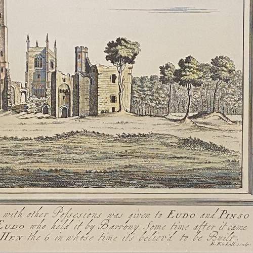18th Century Hand Coloured Engraving of Tattershall Castle image-3