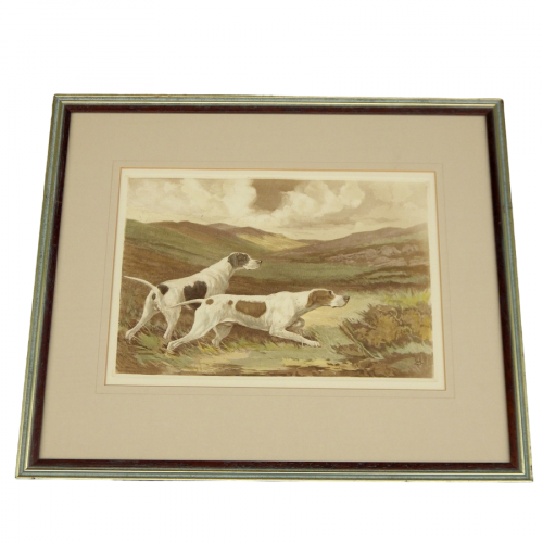 Hunting Dogs Set of Four 1930s Framed Prints image-3
