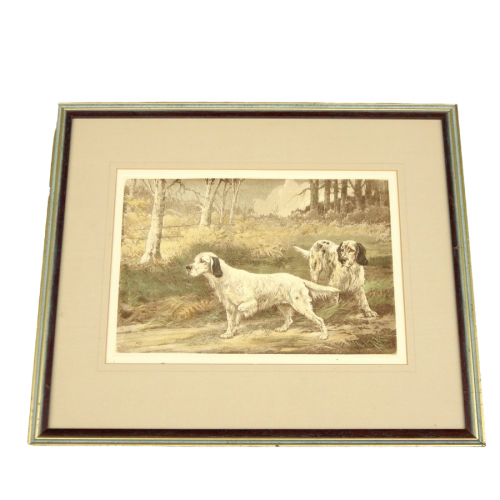 Hunting Dogs Set of Four 1930s Framed Prints image-4