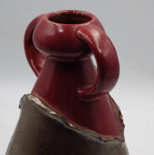Bretby Art Pottery Art Nouveau Red and Bronzed Ceramic Vase image-2