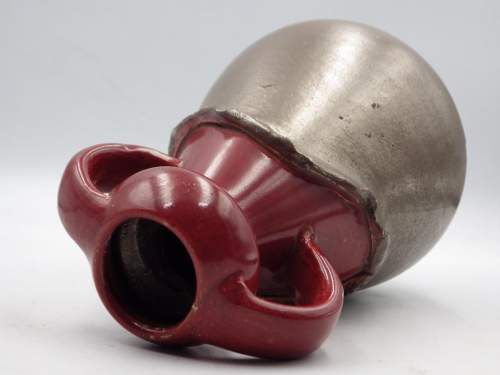 Bretby Art Pottery Art Nouveau Red and Bronzed Ceramic Vase image-5