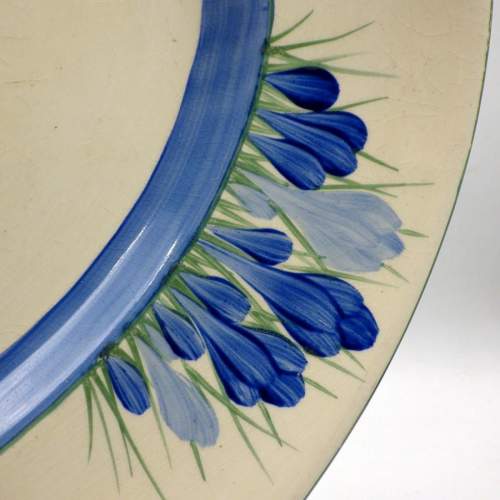Clarice Cliff 1930s Art Deco Bizarre Blue Crocus Meat Plate image-4