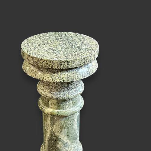 Pair of Early 20th Century Green Marble Pillar Pedestals image-3