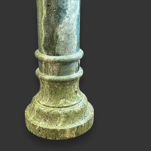Pair of Early 20th Century Green Marble Pillar Pedestals image-5