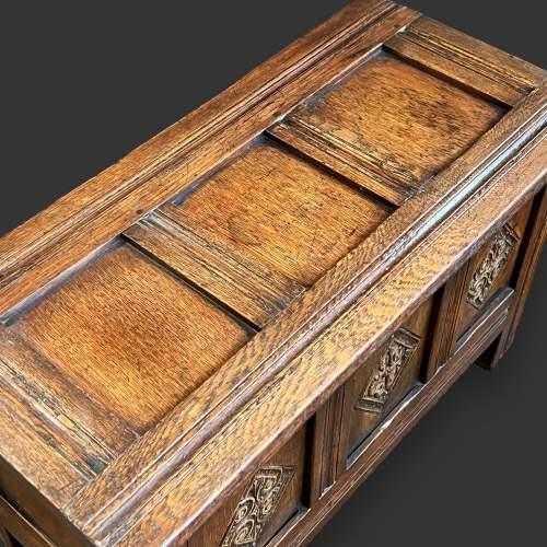 Early 20th Century Small Oak Coffer image-2