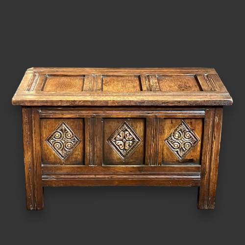 Early 20th Century Small Oak Coffer image-3
