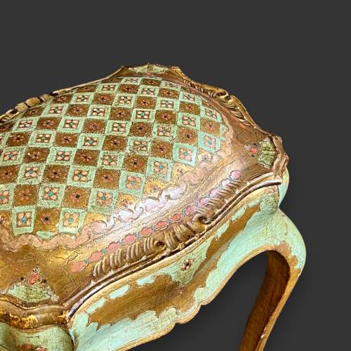 Late 19th Early 20th Century French Painted and Gilt Sewing Box image-3