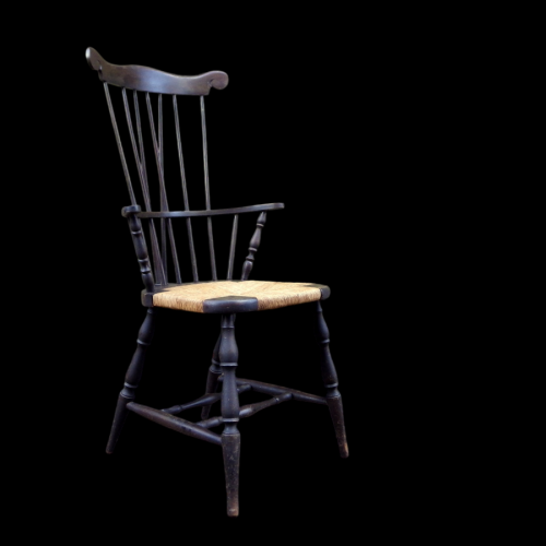 Nichols & Stone American Beech Wood Windsor Comb Back Chair image-1