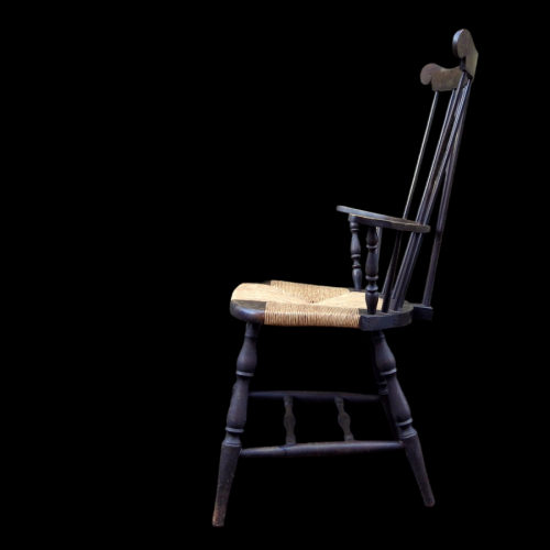 Nichols & Stone American Beech Wood Windsor Comb Back Chair image-3