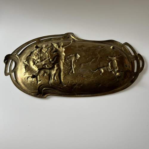 Art Nouveau Tray depicting Diana the Huntress on the Hunt image-3