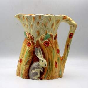 Burleigh Ware 1930s Art Deco Pottery Small Wheatsheaf Rabbit Jug