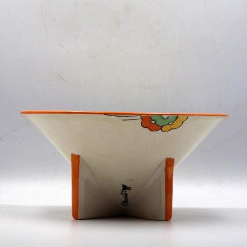 Clarice Cliff 1930s Art Deco Bizarre Nemesia Conical Bowl image-4
