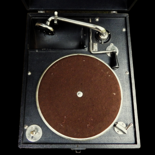 Ambassador 1930s Portable Picnic Wind-Up Gramophone image-3