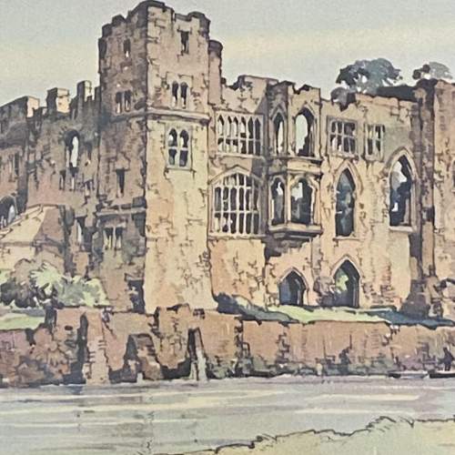 Original Railway Carriage Print of Newark Castle image-2