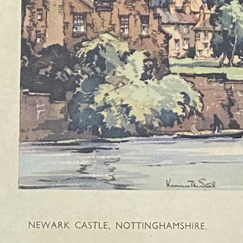 Original Railway Carriage Print of Newark Castle image-3