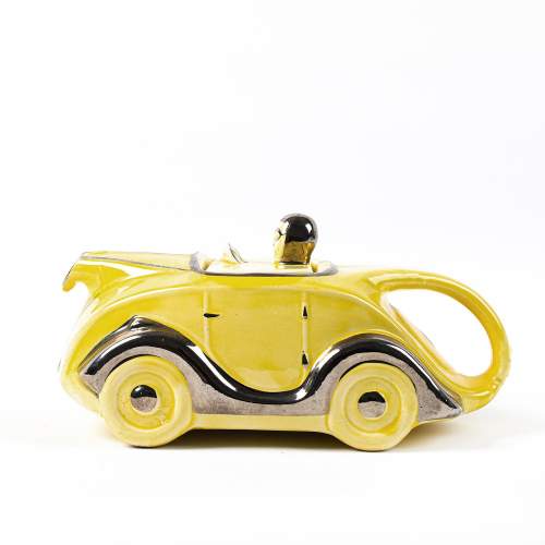 Classic Art Deco 1930s Ceramic Racing Car Teapot by Sadler image-1
