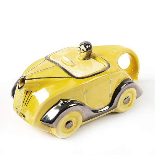 Classic Art Deco 1930s Ceramic Racing Car Teapot by Sadler image-2