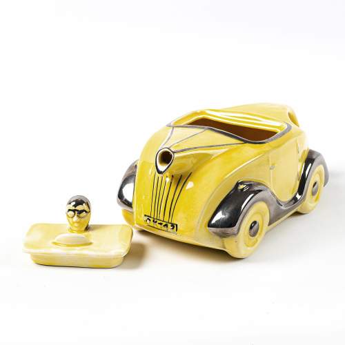 Classic Art Deco 1930s Ceramic Racing Car Teapot by Sadler image-5