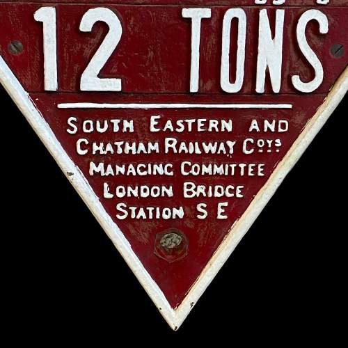 South Eastern Railway Cast Iron Diamond Bridge Sign image-4