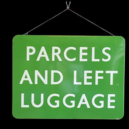 Southern Railway Enamel Parcels and Left Luggage Sign image-1