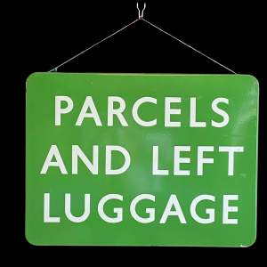 Southern Railway Enamel Parcels and Left Luggage Sign