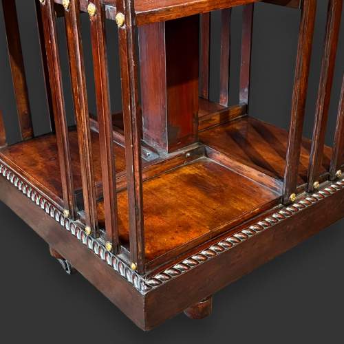 Large Late Victorian Mahogany Revolving Bookcase image-6