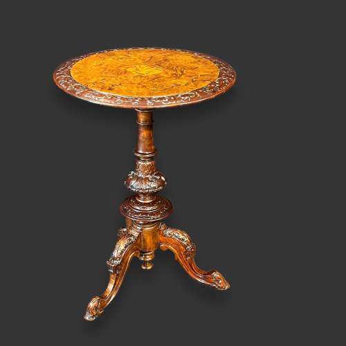 Victorian Inlaid Walnut Occasional Table image-1