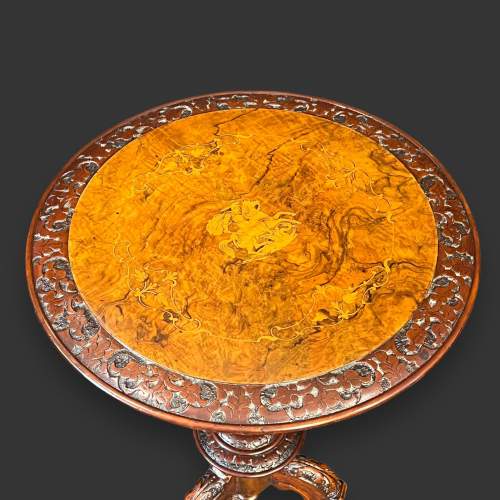 Victorian Inlaid Walnut Occasional Table image-2