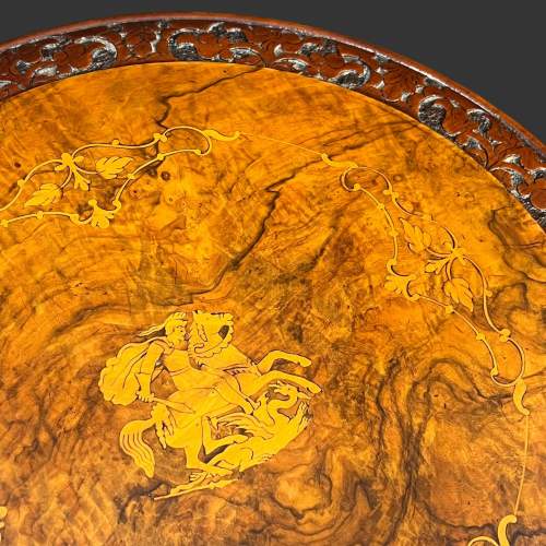Victorian Inlaid Walnut Occasional Table image-3