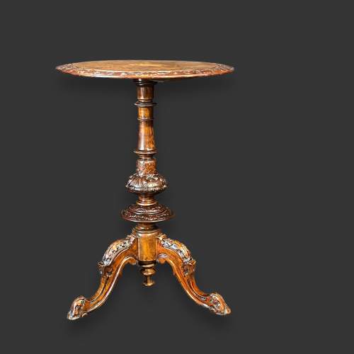Victorian Inlaid Walnut Occasional Table image-4