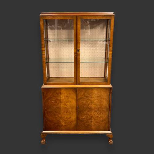 Early 20th Century Walnut Glazed Cabinet image-1