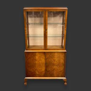 Early 20th Century Walnut Glazed Cabinet