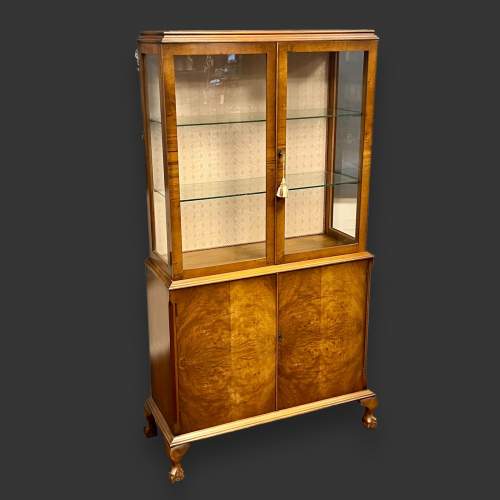 Early 20th Century Walnut Glazed Cabinet image-2