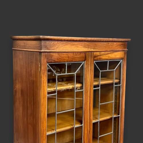 Early 20th Century Tall Walnut Glazed Bookcase image-4