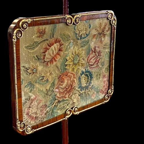 Regency Period Rosewood Tapestry Pole Screen image-3
