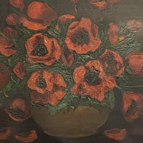 Poppies Oil on Canvas by Ludwig Kuba image-2