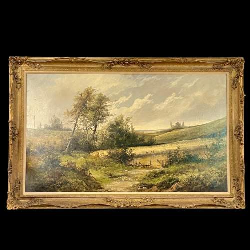 Large Landscape Oil on Canvas by William Manners image-1