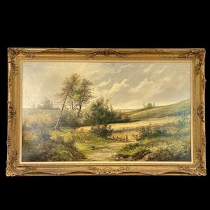 Large Landscape Oil on Canvas by William Manners