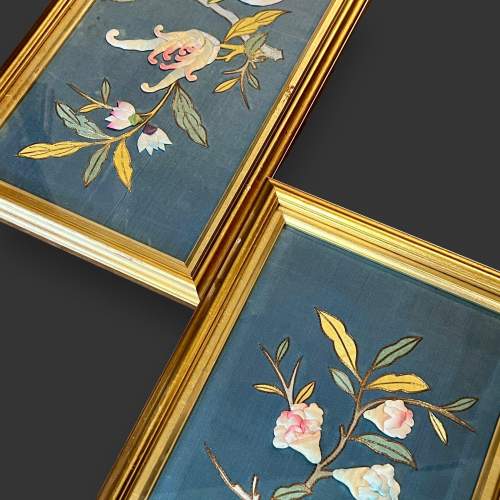 Pair of Framed Japanese Textile Panels image-5