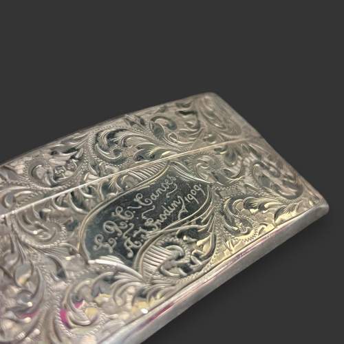 Edwardian Silver Card Case of Curved Form image-2