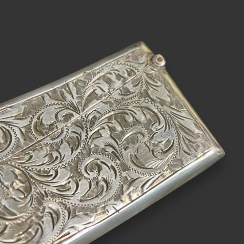 Edwardian Silver Card Case of Curved Form image-4