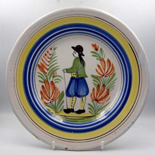 French Faience 19th Century Henriot Quimper Four Plates image-2