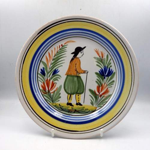 French Faience 19th Century Henriot Quimper Four Plates image-4