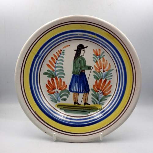 French Faience 19th Century Henriot Quimper Four Plates image-5