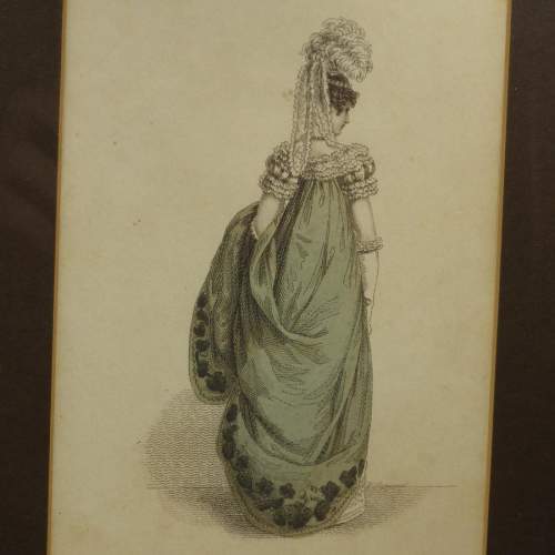 Set of Four Antique Early 19th Century Engravings Fashion Prints image-4