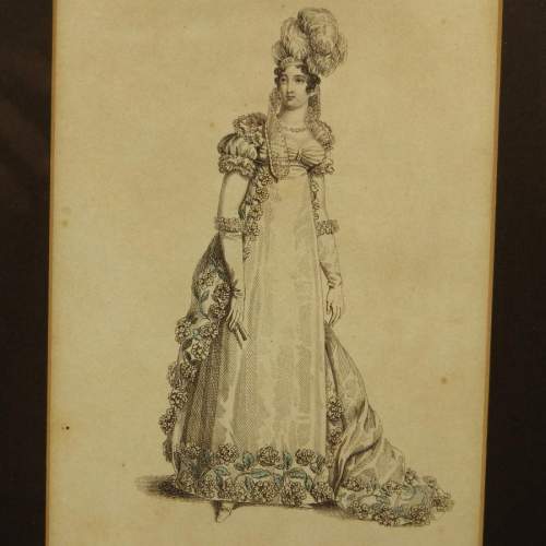 Set of Four Antique Early 19th Century Engravings Fashion Prints image-5
