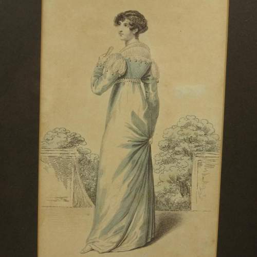 Set of Four Antique Early 19th Century Engravings Fashion Prints image-6