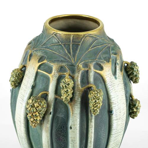 Wonderful Paul Dachsel Austrian Antique Pinecone Vase image-3