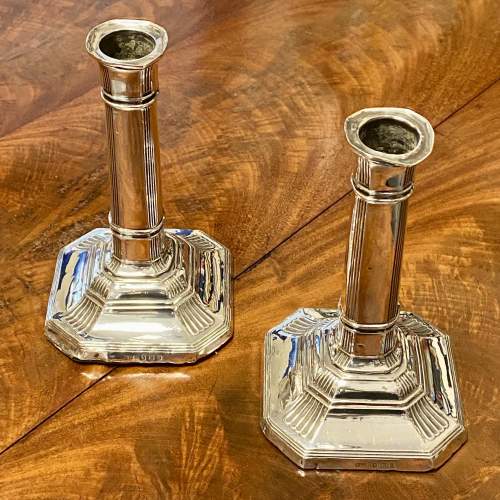 Pair of Early 20th Century Silver Candlesticks image-1