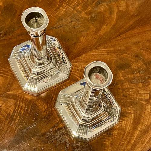 Pair of Early 20th Century Silver Candlesticks image-6